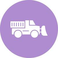 Plow Glyph Circle Icon vector