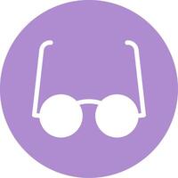 gafas de protección glifo circulo icono vector