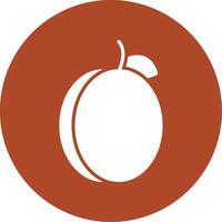 Plum Glyph Circle Icon vector