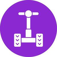 Segway Glyph Circle Icon vector