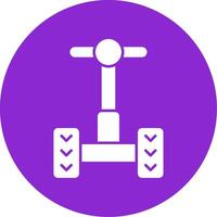 Segway Glyph Circle Icon vector