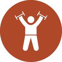 Exercise Glyph Circle Icon vector
