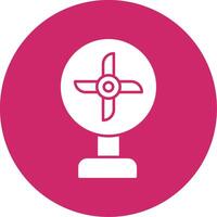 Fan Glyph Circle Icon vector