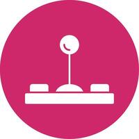 Joystick Glyph Circle Icon vector