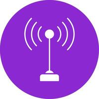 Antena Glyph Circle Icon vector