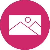 Picture Glyph Circle Icon vector