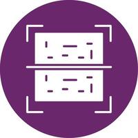Qr Code Glyph Circle Icon vector