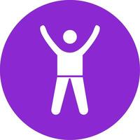 Cheer Up Glyph Circle Icon vector