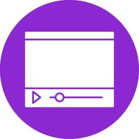 Online Streaming Glyph Circle Icon vector