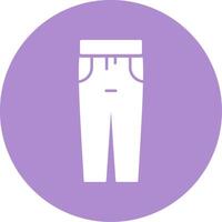 Trousers Glyph Circle Icon vector
