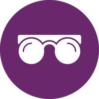 Vintage Glasses Glyph Circle Icon vector