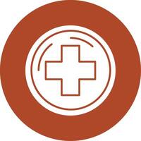 Hospital Sign Glyph Circle Icon vector