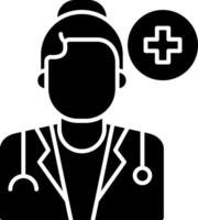 Medical Service Glyph Circle Icon vector