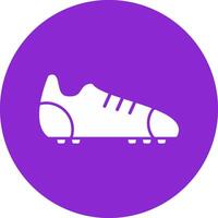 icono de círculo de glifo de botas de fútbol vector
