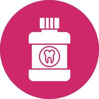 Mouthwash Glyph Circle Icon vector