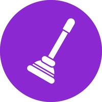 Plunger Glyph Circle Icon vector