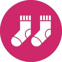 Socks Glyph Circle Icon vector