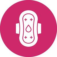 Sanitary Towel Glyph Circle Icon vector