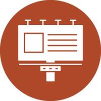 Billboards Glyph Circle Icon vector