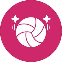 Volleyball Glyph Circle Icon vector