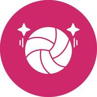 vóleibol glifo circulo icono vector