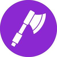 Axe Glyph Circle Icon vector