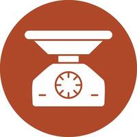 Weight Scale Glyph Circle Icon vector