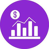 Economics Glyph Circle Icon vector