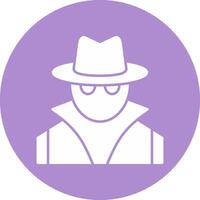 Spy Glyph Circle Icon vector
