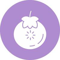 Tomato Glyph Circle Icon vector