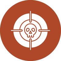 Targeted Glyph Circle Icon vector