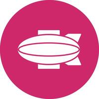 Blimp Glyph Circle Icon vector