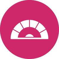 Protractor Glyph Circle Icon vector