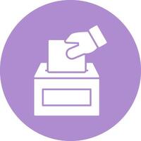 Voting Glyph Circle Icon vector