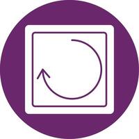 Rotate Glyph Circle Icon vector