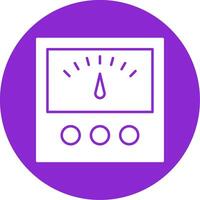Voltage Indicator Glyph Circle Icon vector