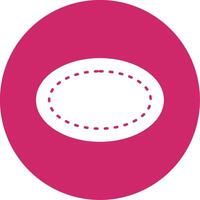 oval glifo circulo icono vector