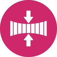 Elasticity Glyph Circle Icon vector