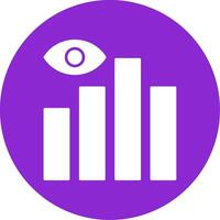 Data Visualization Glyph Circle Icon vector