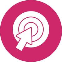 Call To Action Glyph Circle Icon vector