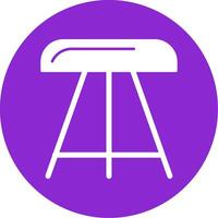Stool Glyph Circle Icon vector