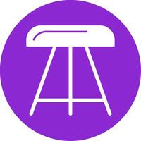 Stool Glyph Circle Icon vector