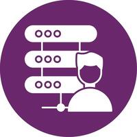 Data Scientist Glyph Circle Icon vector