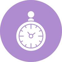 Pocket Watch Glyph Circle Icon vector