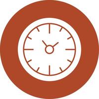 Clock Time Glyph Circle Icon vector