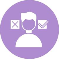 Decision Making Glyph Circle Icon vector