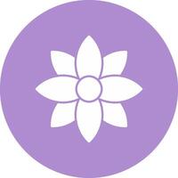 Dandelion Glyph Circle Icon vector