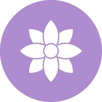 Dandelion Glyph Circle Icon vector