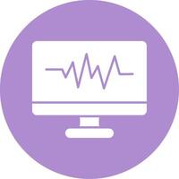 Frequency Glyph Circle Icon vector