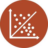 Scatter Graph Glyph Circle Icon vector